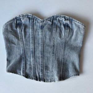 Denim Bustier Top